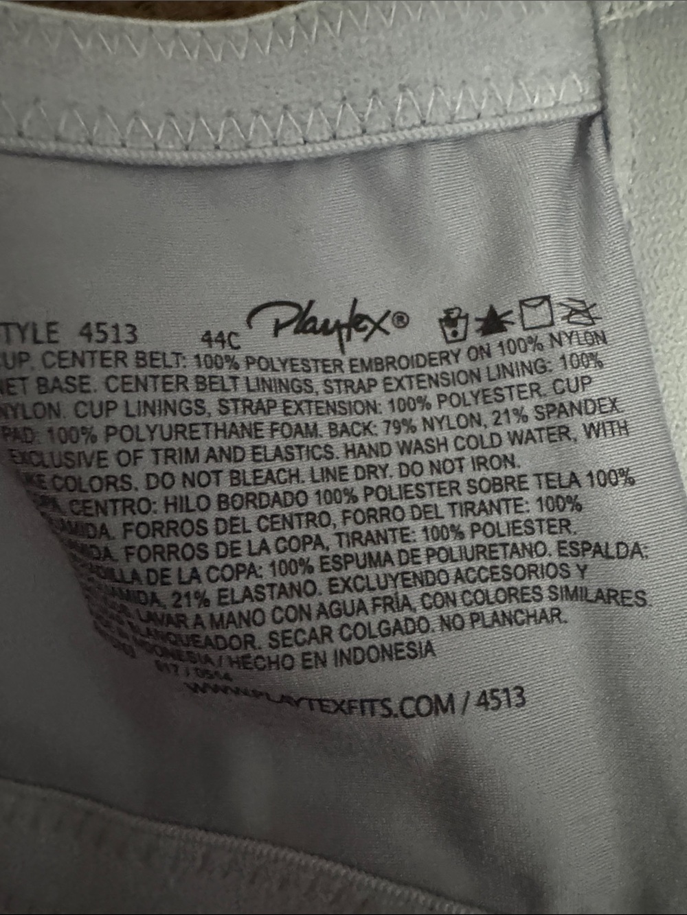 NWOT Playtex Light Blue Floral Embroidered Underwire Bra - Picture 2 of 3